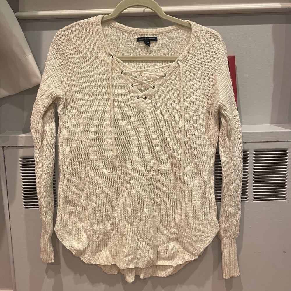 American eagle criss cross sweater